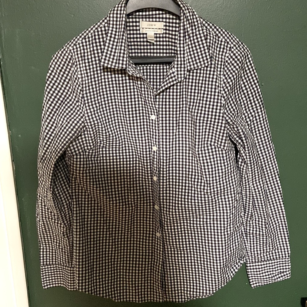 J.Crew button down plaid top.
